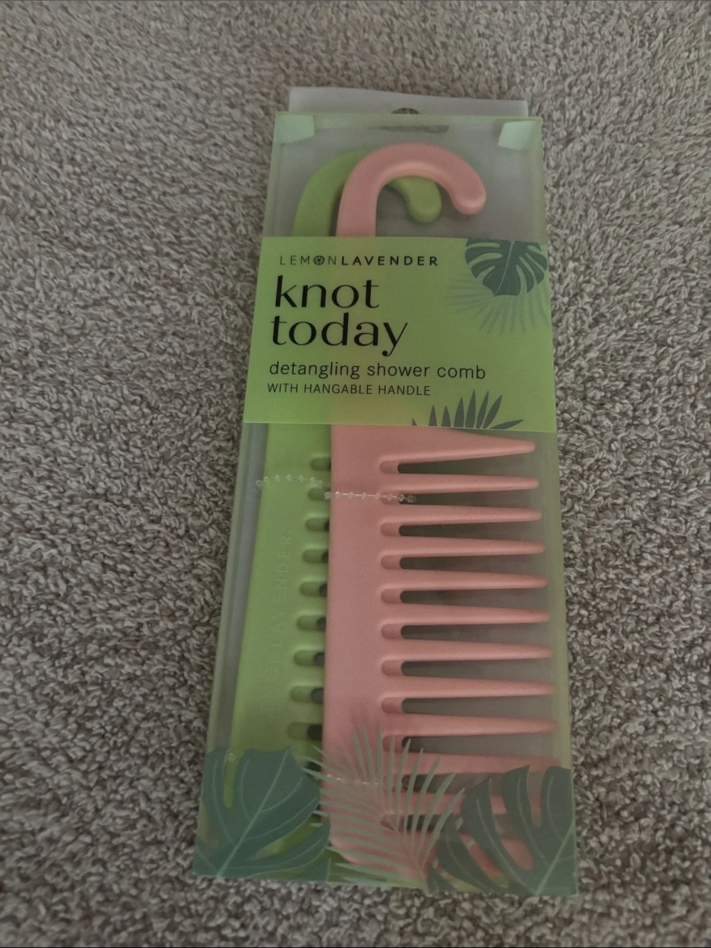 ☀️5/$20 Knot Today Detangling Shower Comb Set with Hangable Handle –
